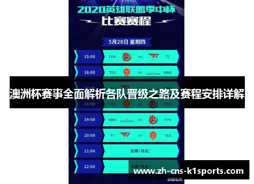 澳洲杯赛事全面解析各队晋级之路及赛程安排详解